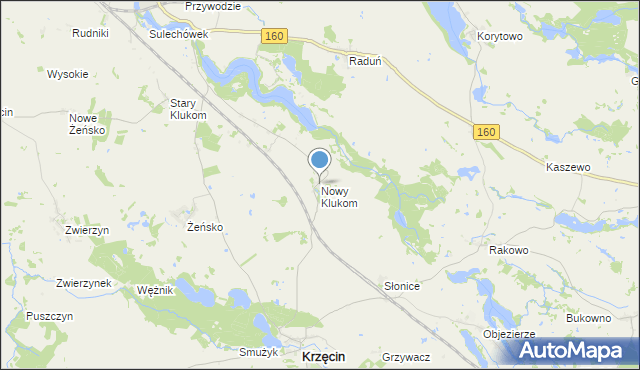 mapa Nowy Klukom, Nowy Klukom na mapie Targeo